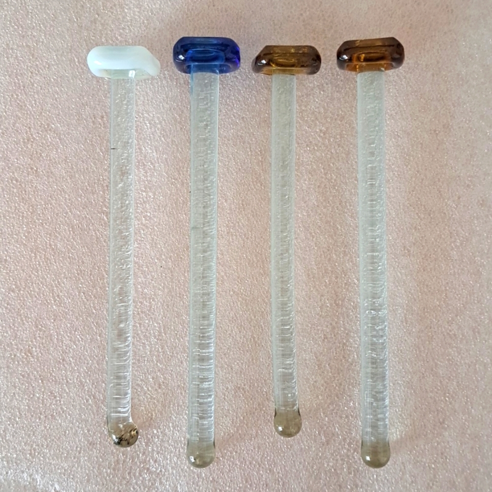 Hand Blown glass stirrers